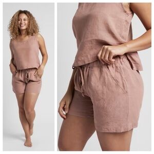 Parachute Linen Shorts In Clay Pink Women’s Size Small